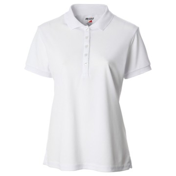 JRB Women's Golf Pique Shirt - White - Sleeved or Sleeveless